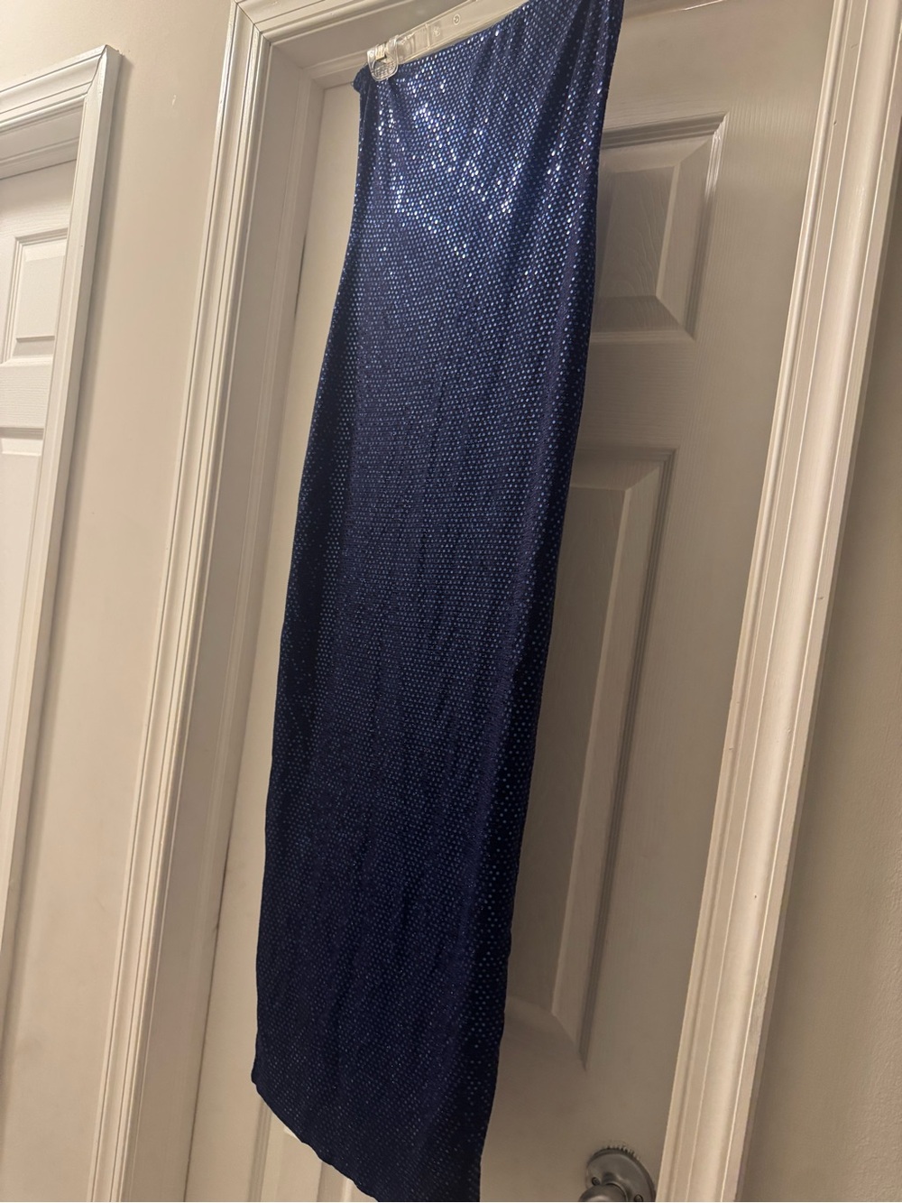 Women's Navy Sequin tube dress